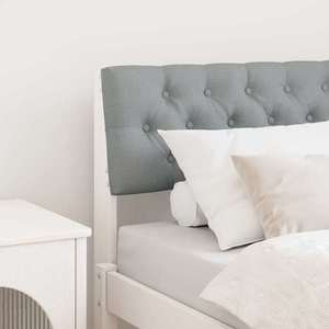 vidaXL Tăblie tapițată Gri deschis 75 cm Lemn de pin masiv imagine