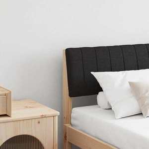 vidaXL Tăblie tapițată Negru 180 cm Lemn de pin masiv imagine