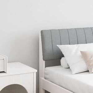 vidaXL Tăblie tapițată Gri deschis 180 cm Lemn de pin masiv imagine