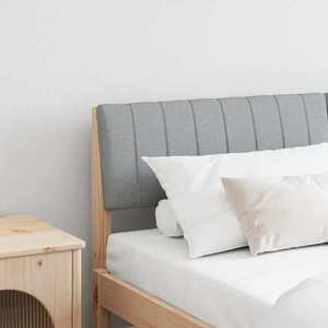 vidaXL Tăblie tapițată Gri deschis 160 cm Lemn de pin masiv imagine