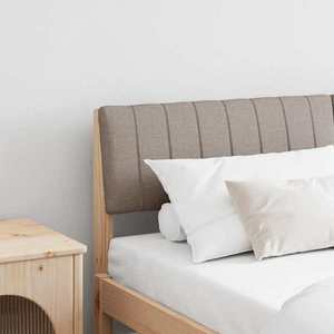 vidaXL Tăblie tapițată Gri taupe 160 cm Lemn de pin masiv imagine