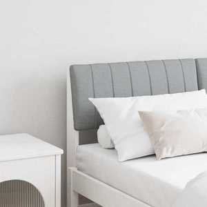 vidaXL Tăblie tapițată Gri deschis 140 cm Lemn de pin masiv imagine