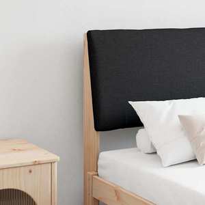 vidaXL Tăblie tapițată Negru 180 cm Lemn de pin masiv imagine