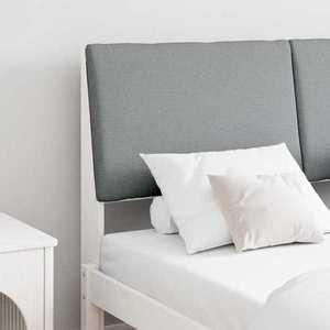 vidaXL Tăblie tapițată Gri deschis 160 cm Lemn de pin masiv imagine