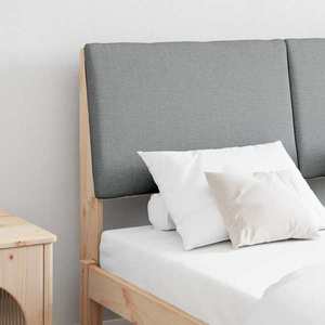 vidaXL Tăblie tapițată Gri deschis 150 cm Lemn de pin masiv imagine