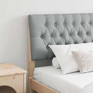 vidaXL Tăblie tapițată Gri deschis 200 cm Lemn de pin masiv imagine