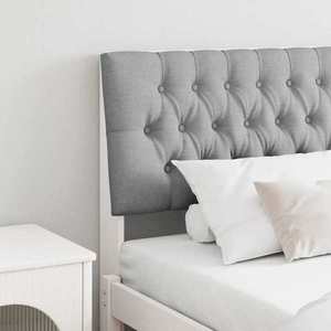 vidaXL Tăblie tapițată Gri deschis 200 cm Lemn de pin masiv imagine