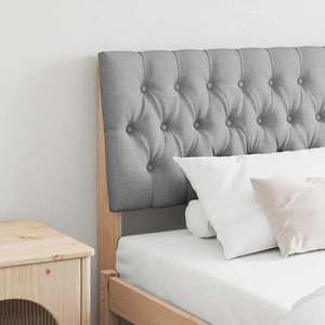 vidaXL Tăblie tapițată Gri deschis 180 cm Lemn de pin masiv imagine