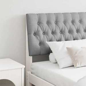 vidaXL Tăblie tapițată Gri deschis 180 cm Lemn de pin masiv imagine