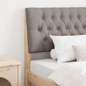 vidaXL Tăblie tapițată Gri taupe 100 cm Lemn de pin masiv imagine