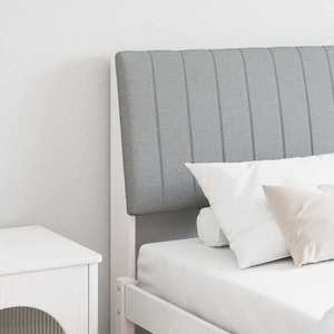 vidaXL Tăblie tapițată Gri deschis 200 cm Lemn de pin masiv imagine