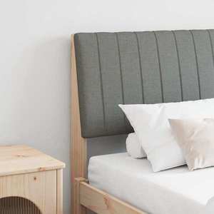 vidaXL Tăblie tapițată Gri închis 180 cm Lemn de pin masiv imagine