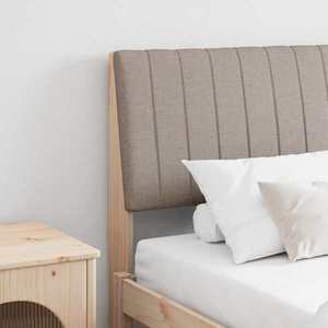vidaXL Tăblie tapițată Gri taupe 180 cm Lemn de pin masiv imagine