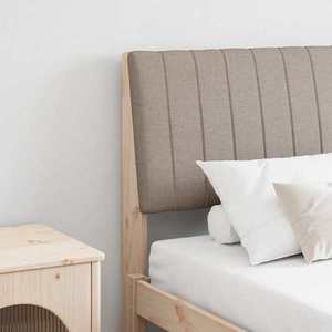 vidaXL Tăblie tapițată Gri taupe 160 cm Lemn de pin masiv imagine
