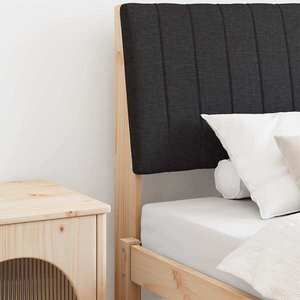 vidaXL Tăblie tapițată Negru 100 cm Lemn de pin masiv imagine