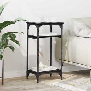 vidaXL Masă laterală Manual Stejar Negru 40 x 30 x 75 cm Lemn compozit imagine