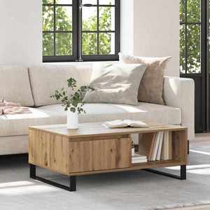 vidaXL Masă de cafea Stejar Artizanal 90 x 60 x 35 cm Lemn compozit imagine