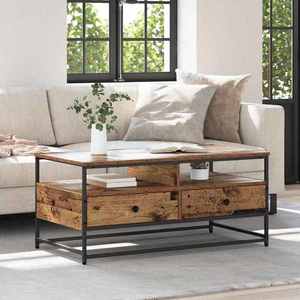 vidaXL Masă de cafea Lemn Vechi 100 x 51 x 45 cm Lemn compozit imagine