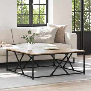 vidaXL Masă de cafea Stejar Artizanal 100 x 100 x 40 cm Lemn compozit imagine