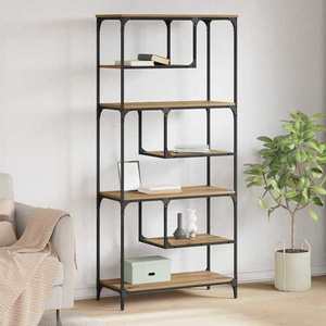 vidaXL Bibliotecă stejar artizanal 81 x 36 x 176 cm Lemn compozit imagine