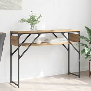 vidaXL MasaConsole Stejar Artizanal 105x30x75cm Lemn compozit imagine