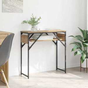 vidaXL MasaConsole Stejar Artizanal 75x30x75cm Lemn compozit imagine