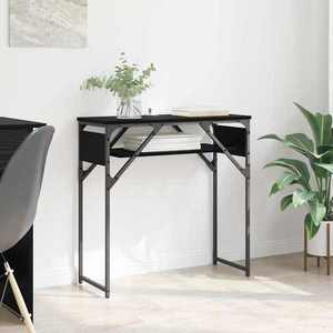 vidaXL MasaConsole Stejar Negru 75x30x75cm Lemn compozit imagine