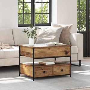 vidaXL Masă de cafea Lemn Vechi 70 x 50 x 54.5 cm Lemn compozit imagine