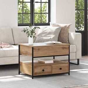 vidaXL Masă de cafea Stejar Artizanal 70 x 50 x 54.5 cm Lemn compozit imagine