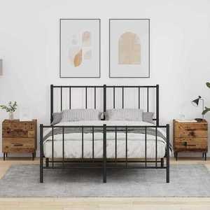 vidaXL Dulap de noapte cu sertar 2 pcs Lemn vechi 40 x 35 x 47.5 cm imagine