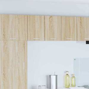 vidaXL Dulap suspendat Riga Stejar Sonoma și Alb 30 x 31 x 40 cm imagine