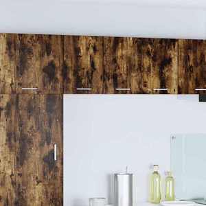 vidaXL Dulap suspendat Riga 2 pcs Stejar afumat și alb 30 x 31 x 40 cm imagine