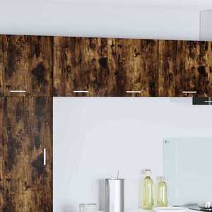 vidaXL Dulap suspendat Riga 2 pcs Stejar afumat și alb 40 x 31 x 40 cm imagine