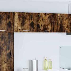 vidaXL Dulap suspendat Riga Stejar afumat și alb 50 x 31 x 40 cm imagine