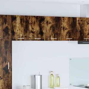 vidaXL Dulap suspendat Riga Stejar afumat și alb 60 x 31 x 40 cm imagine