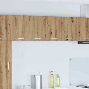 vidaXL Dulap suspendat cu depozitare Riga 2 pcs Stejar Artisan și Alb imagine