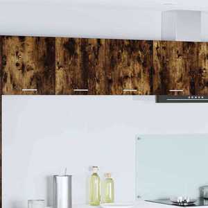 vidaXL Dulap suspendat cu ușă Riga Stejar fumuriu 80 x 31 x 40 cm imagine