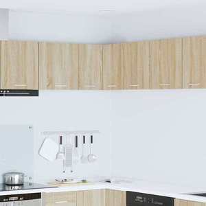 vidaXL Dulap suspendat Riga Stejar Sonoma și Alb 57 x 57 x 40 cm imagine