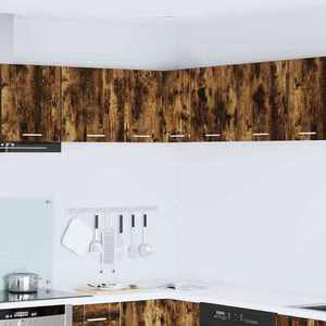 vidaXL Dulap suspendat Riga Stejar afumat și alb 57 x 57 x 40 cm imagine