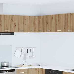 vidaXL Dulap suspendat Riga Stejar Artisan și Alb 57 x 57 x 40 cm imagine