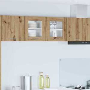 vidaXL Dulap suspendat cu ușă Riga Stejar Artizanal 40 x 31 x 40 cm imagine