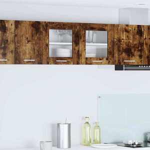 vidaXL Dulap suspendat Riga Stejar afumat și alb 80 x 31 x 40 cm imagine