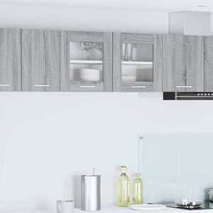 vidaXL Dulap suspendat cu ușă Riga Gri Sonoma și Alb 80 x 31 x 40 cm imagine