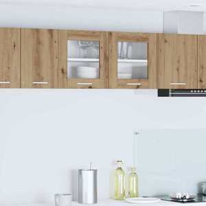 vidaXL Dulap suspendat Riga Stejar Artisan și Alb 80 x 31 x 40 cm imagine