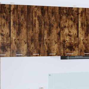 vidaXL Dulap suspendat Riga Stejar afumat și alb 30 x 31 x 80 cm imagine