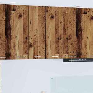 vidaXL Dulap suspendat cu ușă Riga Lemn vechi și Alb 30 x 31 x 80 cm imagine