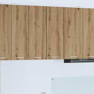 vidaXL Dulap suspendat Riga Stejar Artisan și Alb 30 x 31 x 80 cm imagine