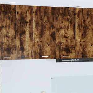 vidaXL Dulap suspendat Riga Stejar afumat și alb 40 x 31 x 80 cm imagine