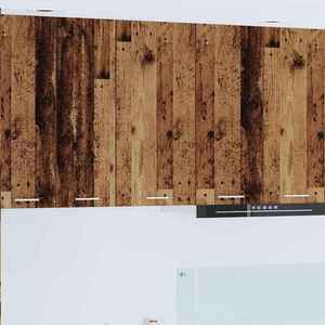 vidaXL Dulap suspendat cu ușă Riga Lemn vechi și Alb 40 x 31 x 80 cm imagine