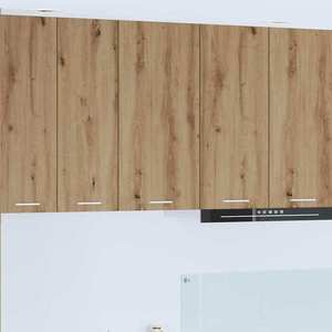 vidaXL Dulap suspendat Riga Stejar Artisan și Alb 40 x 31 x 80 cm imagine